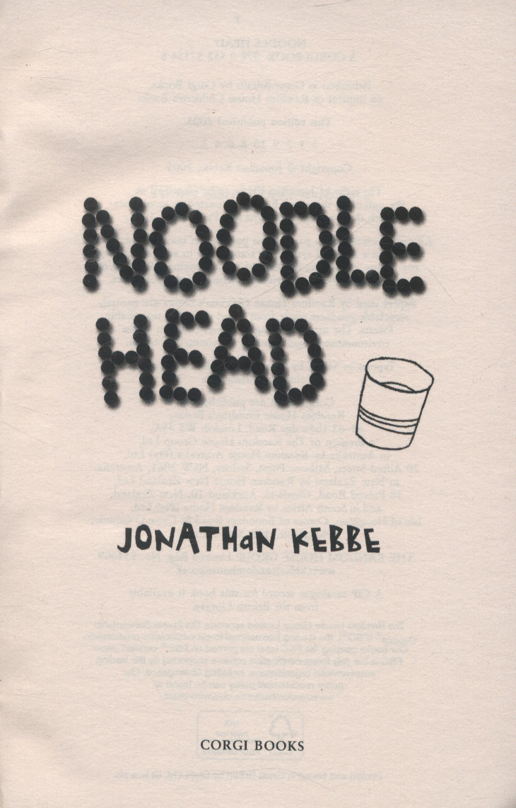 Noodle Head by Kebbe, Jonathan (9780552571548) BrownsBfS
