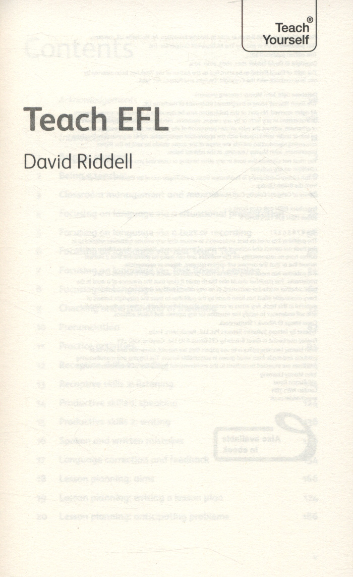 Teach English as a Foreign Language: Teach Yourself (New Edition) by ...