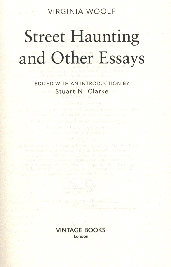 virginia woolf essay street haunting