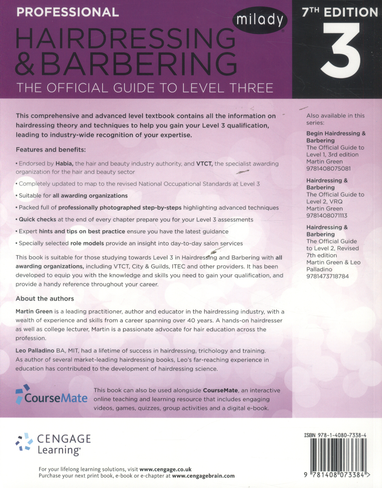 Professional hairdressing and barbering the official guide to Level 3