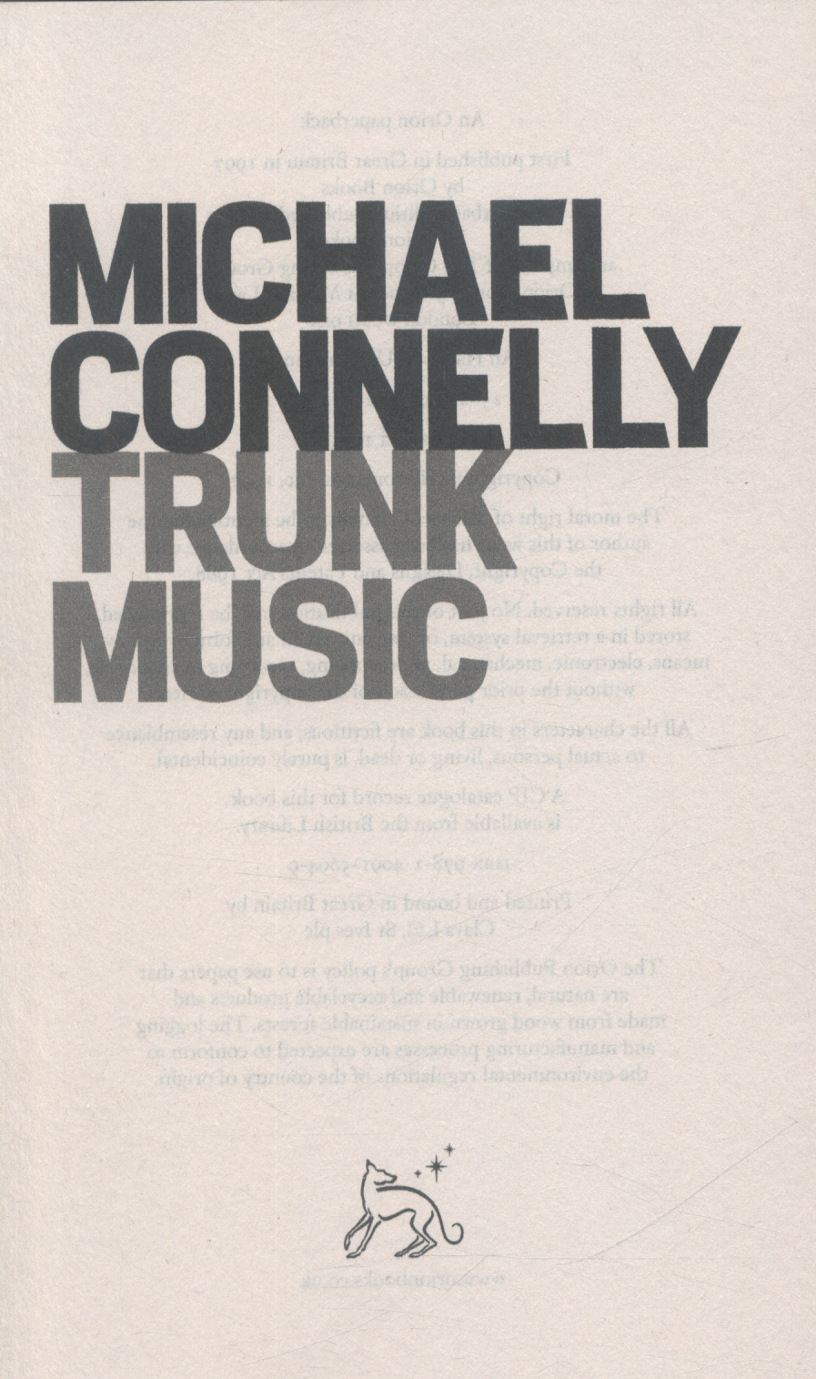 Trunk music by Connelly, Michael (9781409156949) BrownsBfS