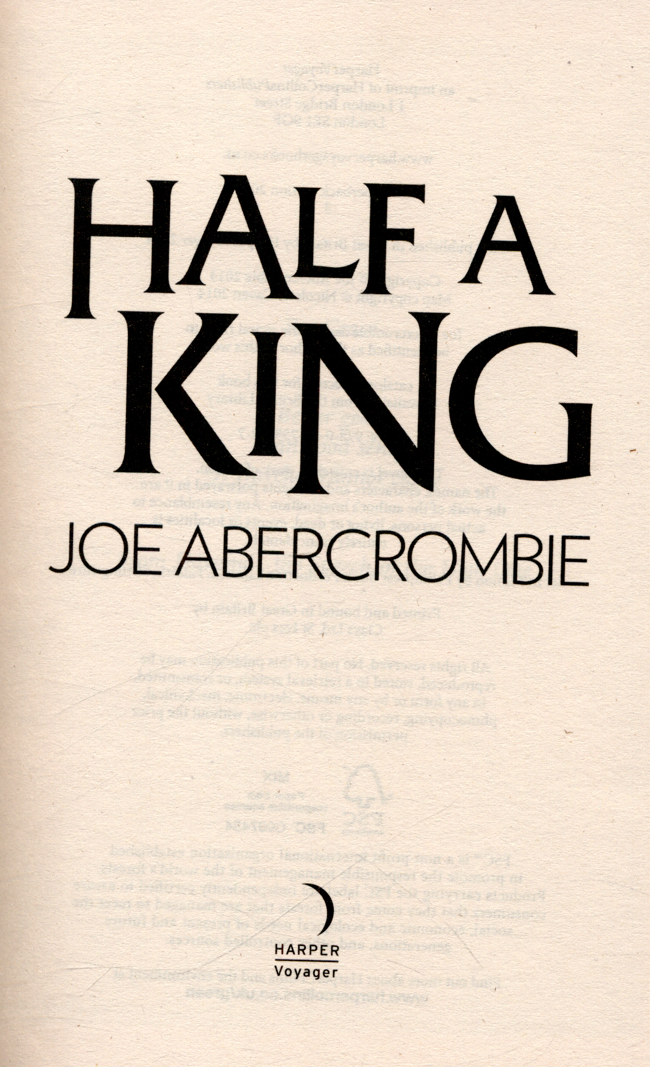 Half a king by Abercrombie, Joe (9780007550227) BrownsBfS