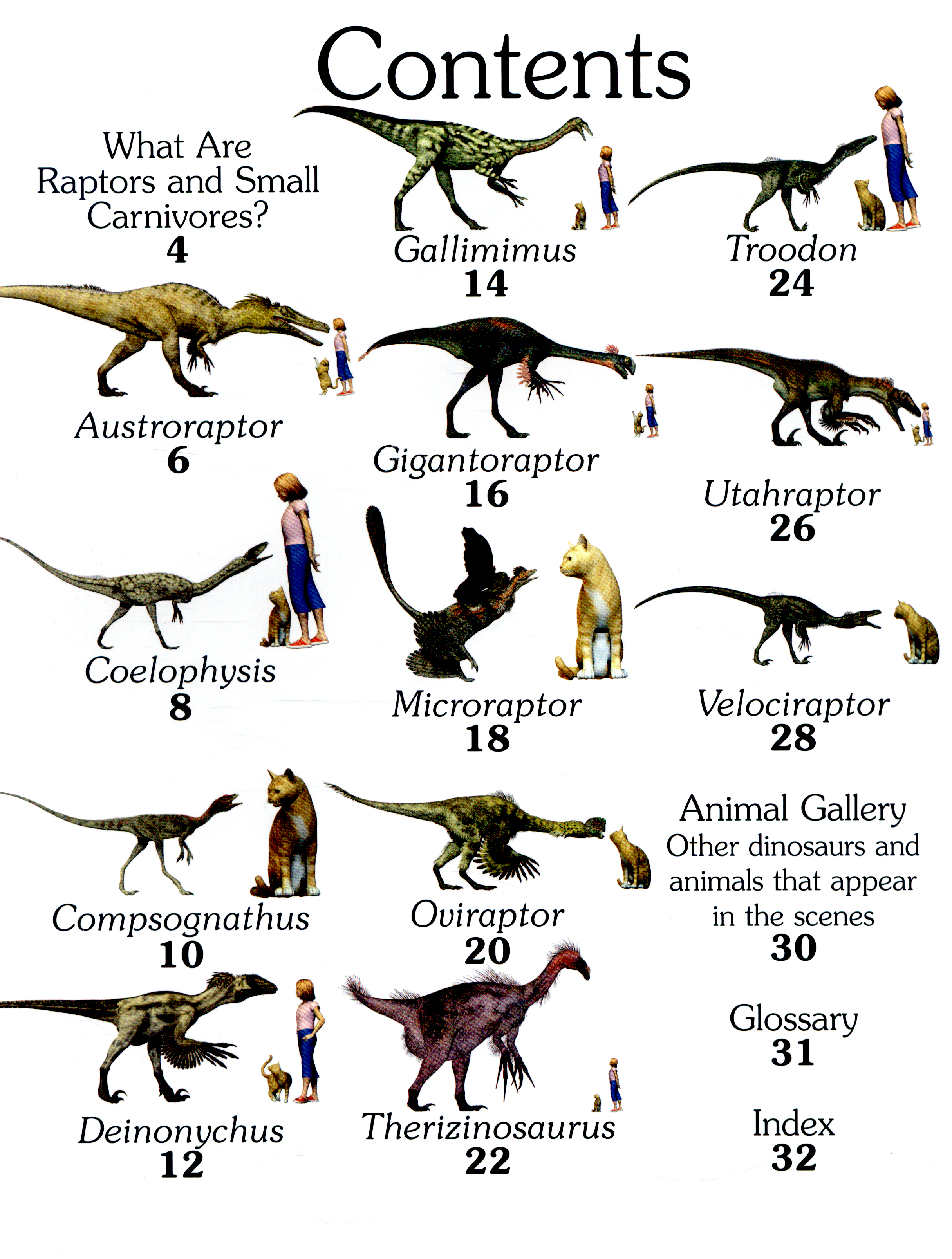 Velociraptor and other raptors and small carnivores by West, David