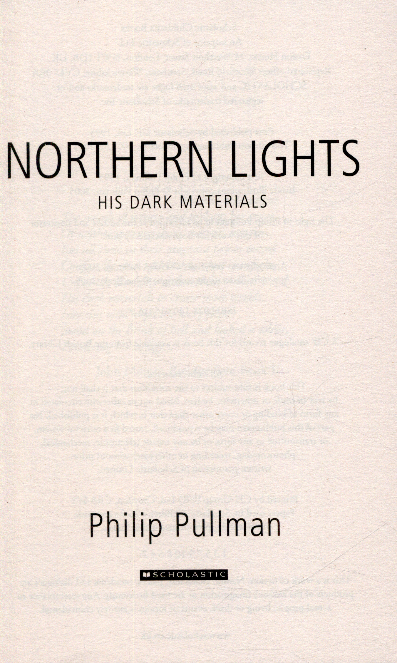 Northern lights by Pullman, Philip (9781407154169) BrownsBfS
