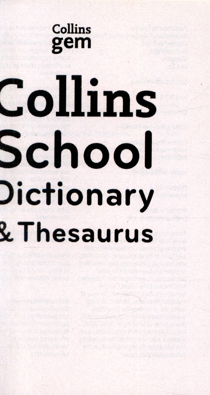 Collins school dictionary & thesaurus by Collins Dictionaries