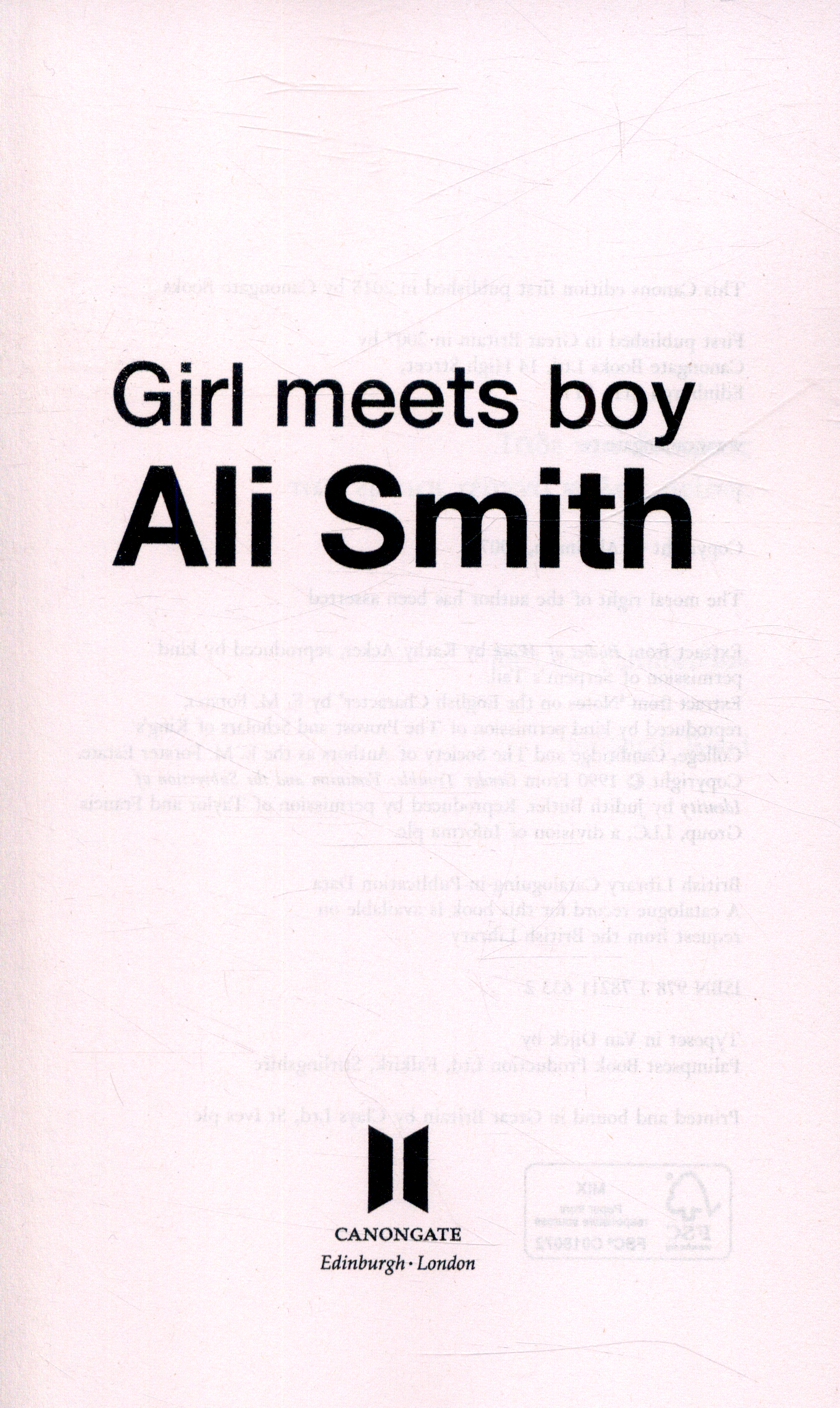 Girl Meets Boy By Smith Ali Brownsbfs