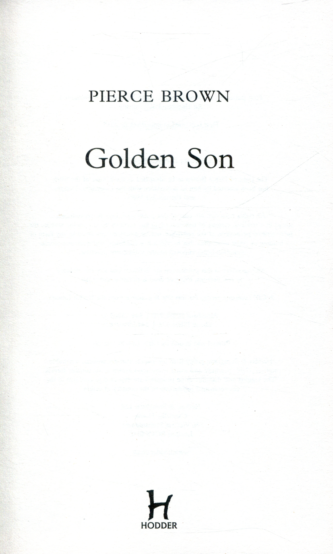 Golden son by Brown, Pierce (9781444759037) | BrownsBfS