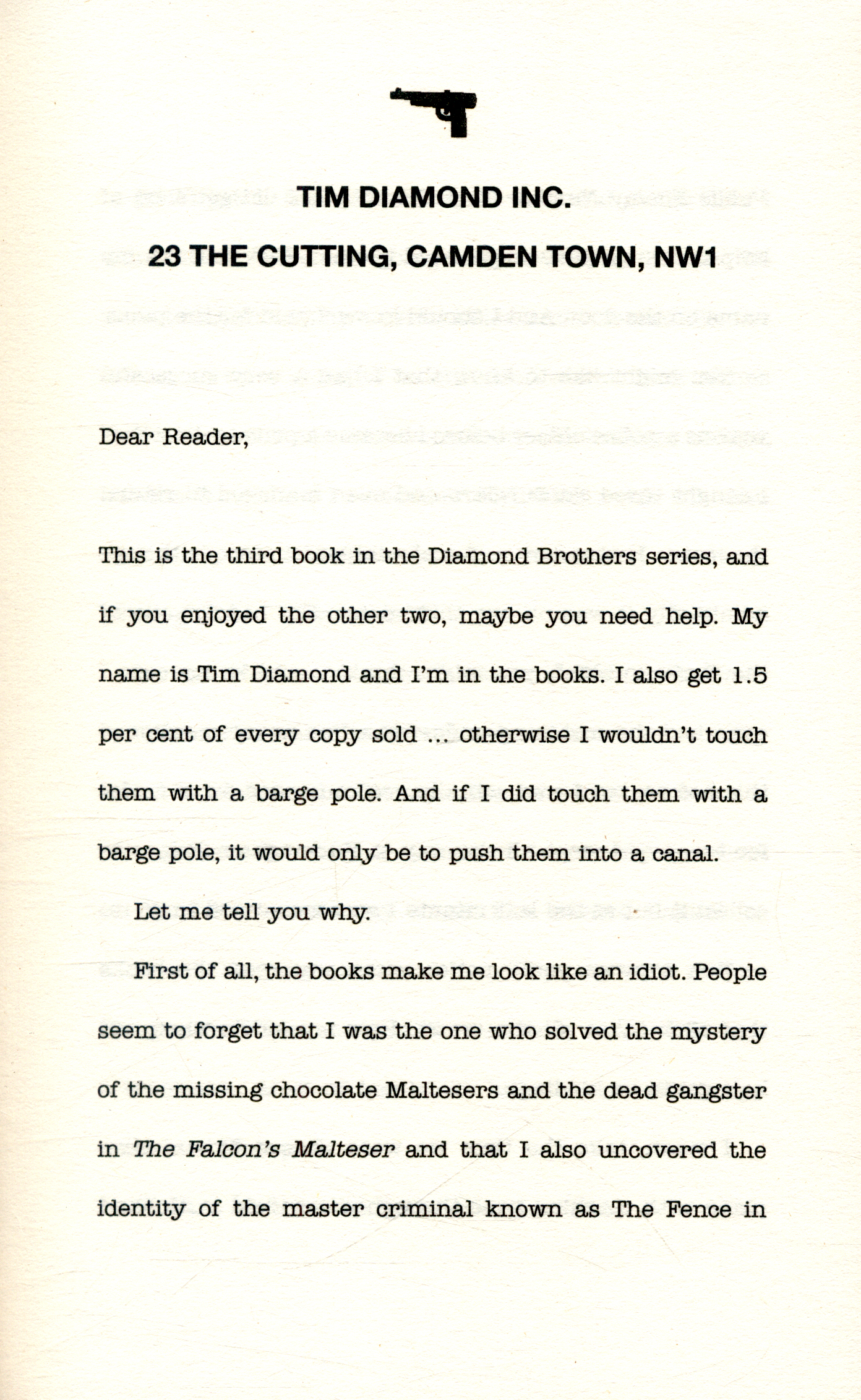 The Diamond Brothers in South by South East by Horowitz, Anthony ...