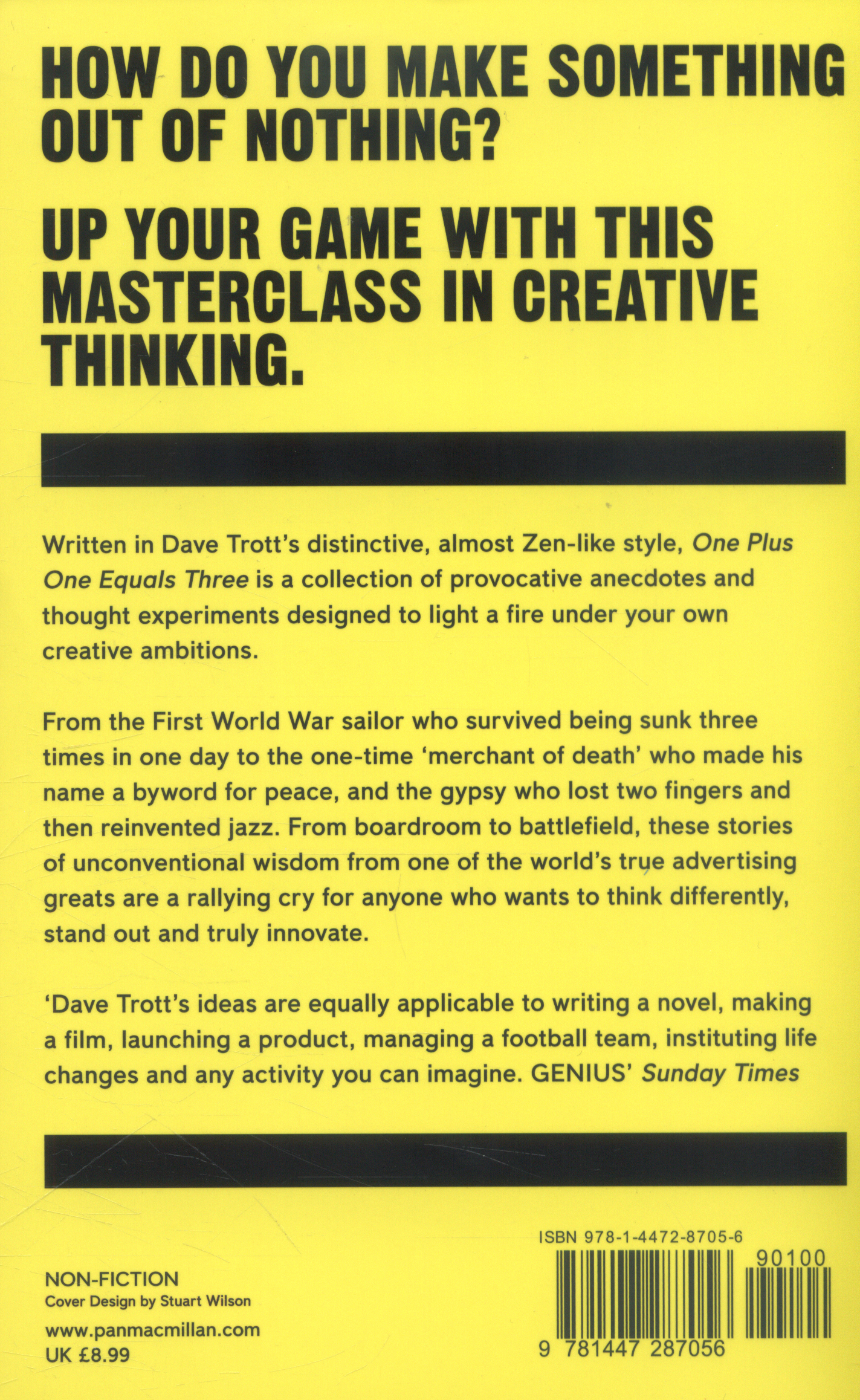 One Plus One Equals Three A Masterclass In Creative Thinking By Trott Dave Brownsbfs