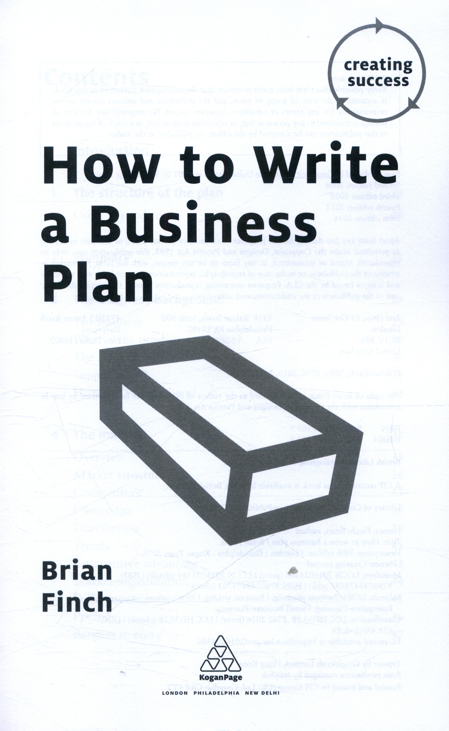 how to write business plan book
