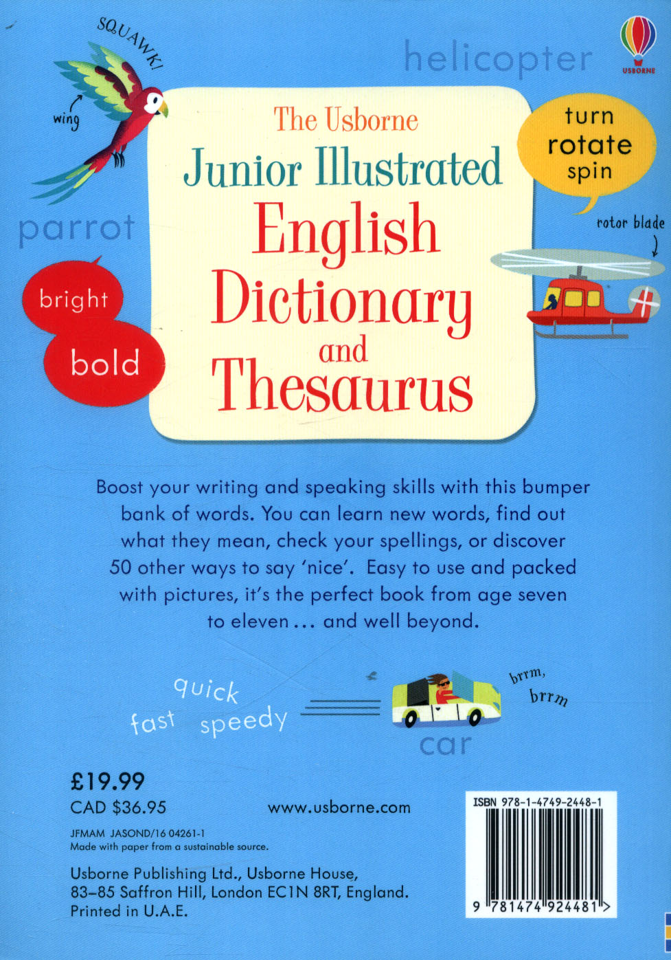 The Usborne junior illustrated English dictionary and thesaurus by