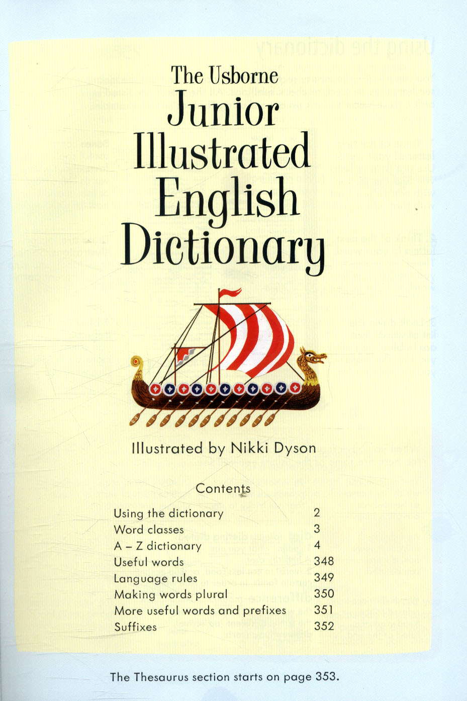The Usborne junior illustrated English dictionary and thesaurus by