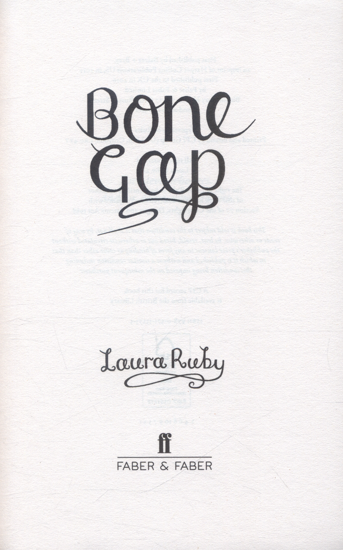 Bone Gap by Ruby, Laura (9780571332755) BrownsBfS