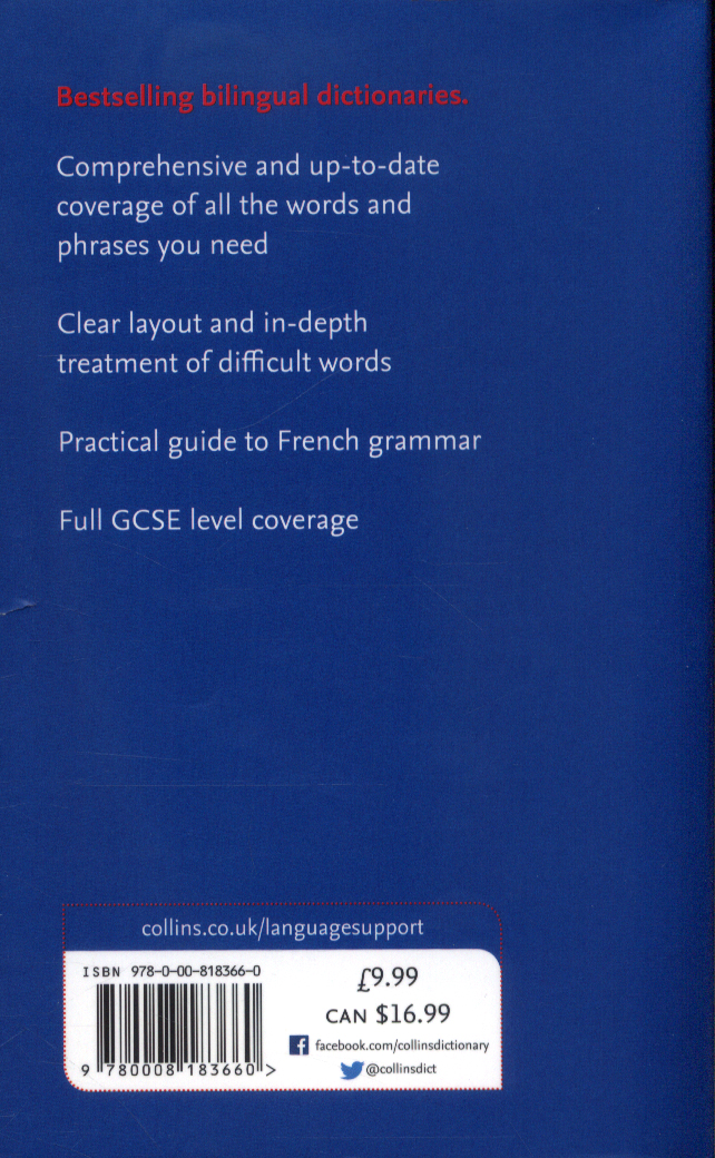 Collins French dictionary & grammar by COLLINS DICTIONARIES