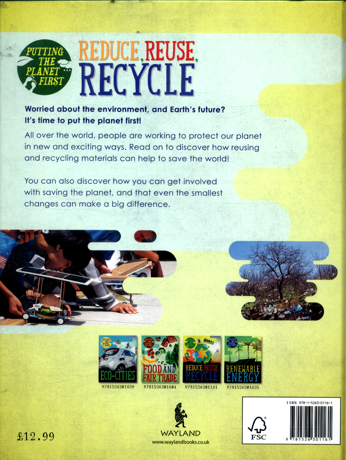 Putting the Planet First: Reduce, Reuse, Recycle by Rissman, Rebecca ...