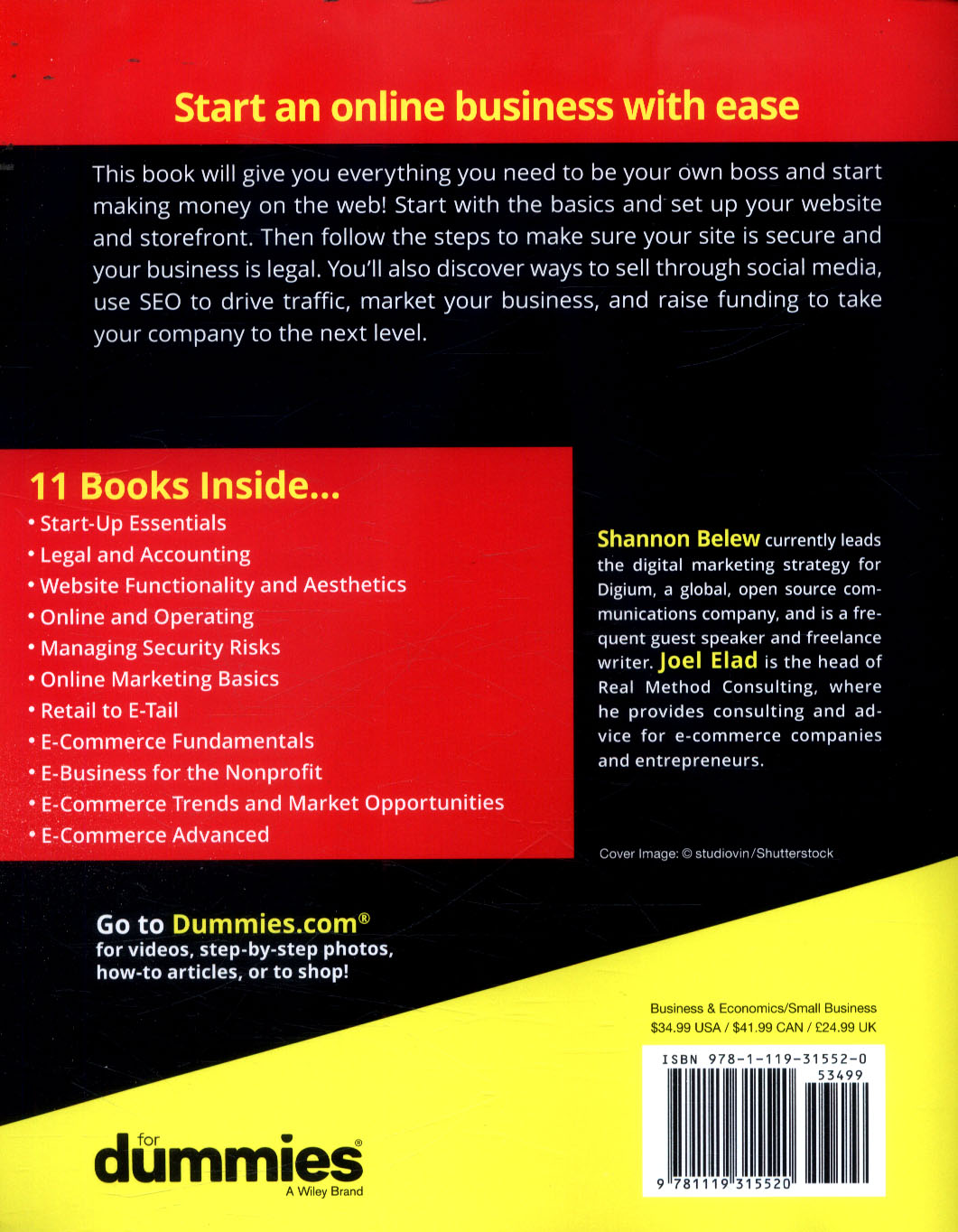 Starting An Online Business All In One By Belew Shannon - 