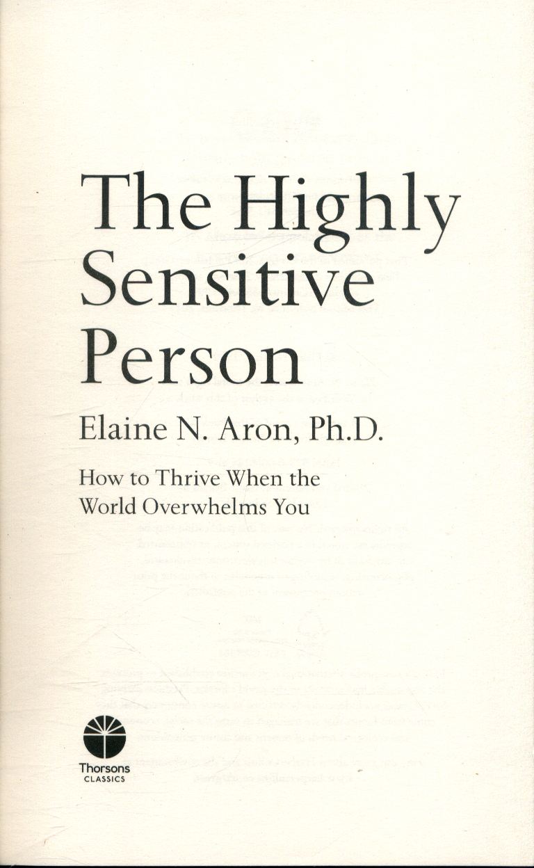 ‘The Highly Sensitive Person’ von ‘Elaine N. Aron’ ‘Taschenbuch’ ‘9780553062182’