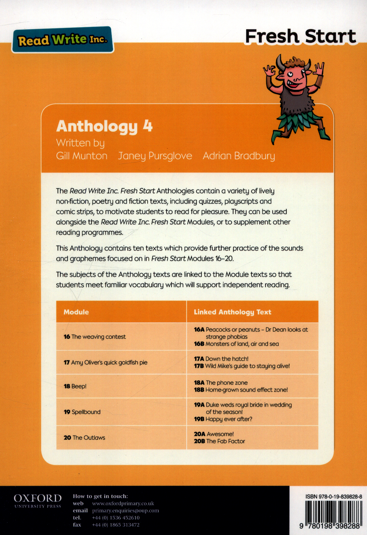 Read Write Inc. fresh start: Anthology 4 by Bradbury, Adrian ...