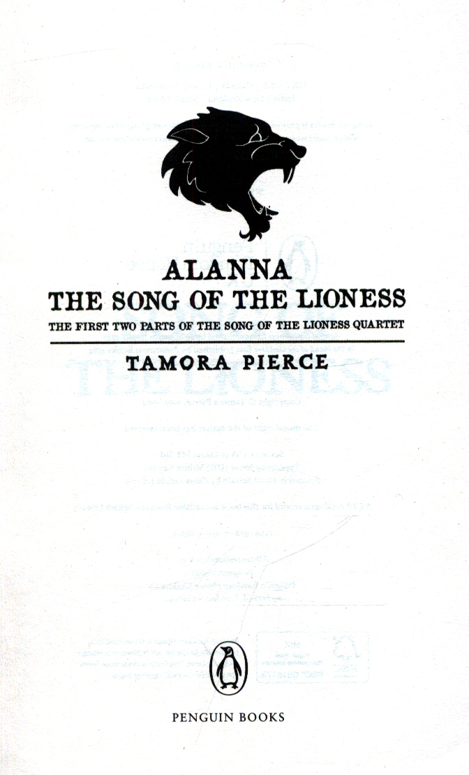 Alanna the song of the lioness by pierce tamora 9780141379838