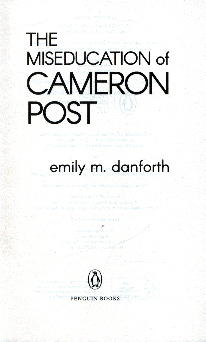 The miseducation of cameron post promo book