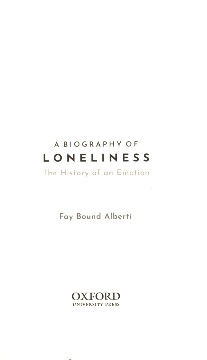 a biography of loneliness the history of an emotion pdf