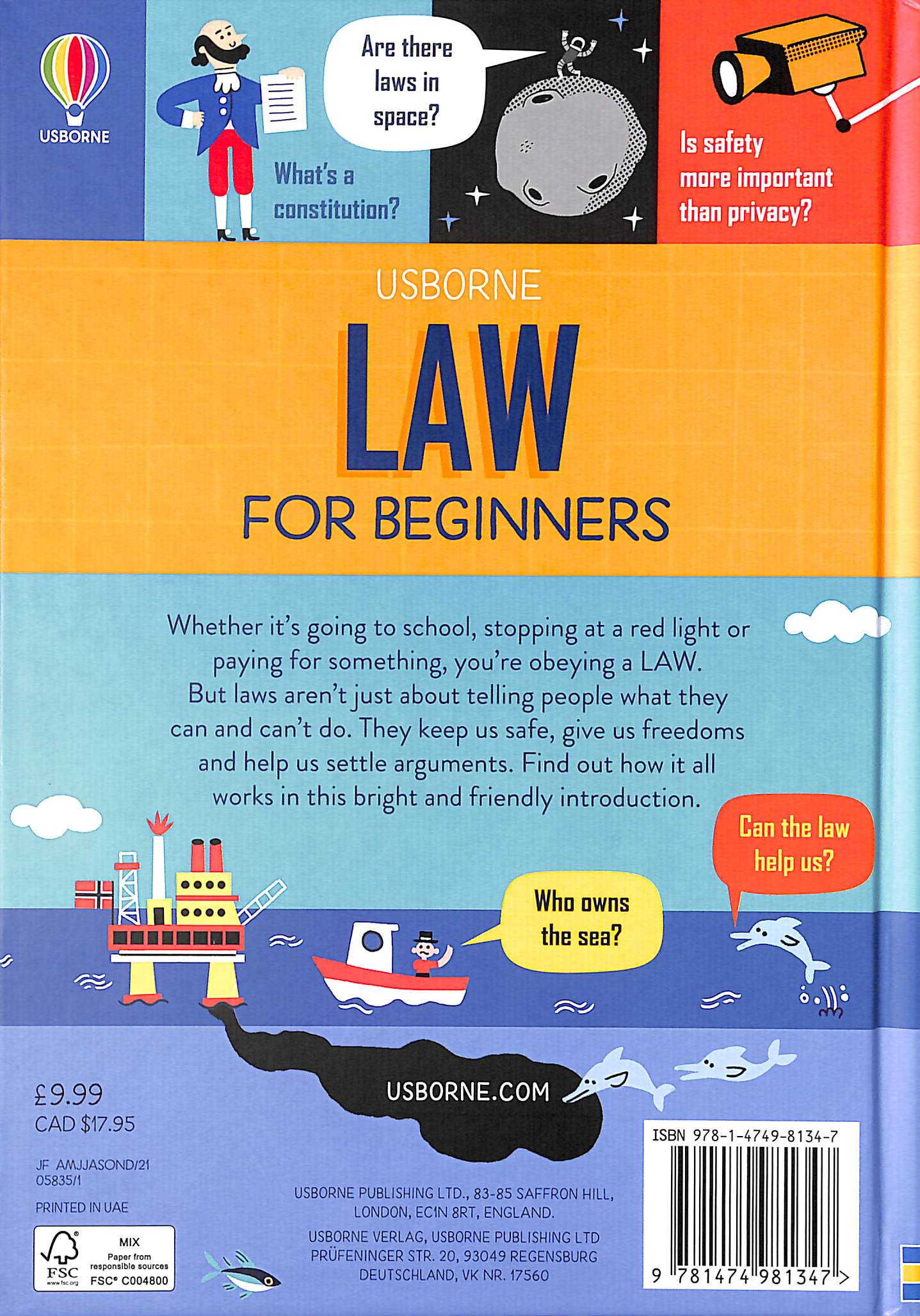Usborne law for beginners by Bryan, Lara (9781474981347) BrownsBfS