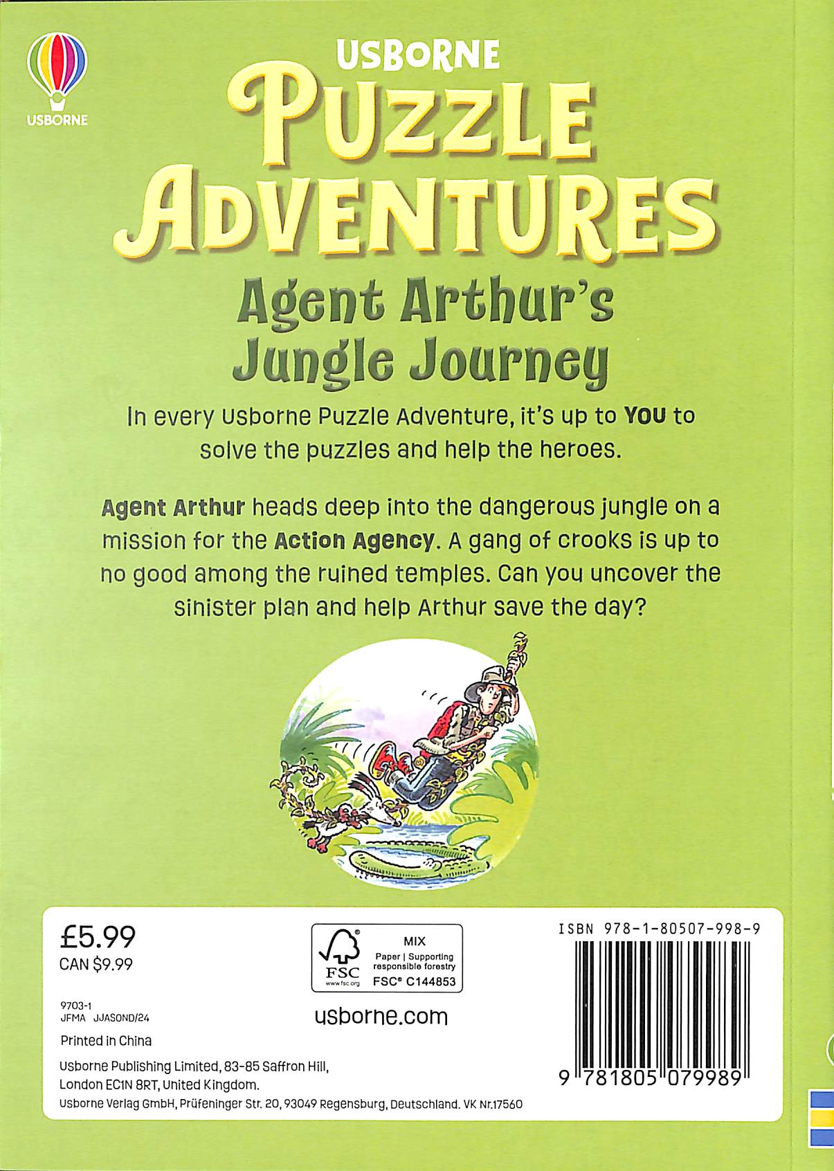 Agent Arthur's Jungle Journey by Oliver, Martin (9781805079989 ...
