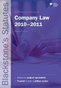 Jacket Image For: Blackstone's statutes on company law 2010-2011