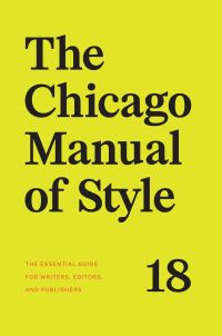 Jacket image for The Chicago Manual of Style, 18th Edition