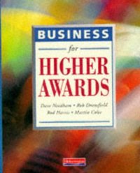 Jacket Image For: Business for higher awards