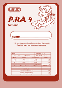 Jacket Image For: Progress in Reading Assessment (PiRA) Test 4, Autumn PK10