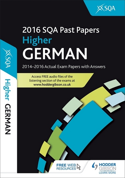 Jacket Image For: Higher german 2016-17 SQA past papers with answers